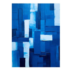 Modern Art Blue  Canvas Painting  Print