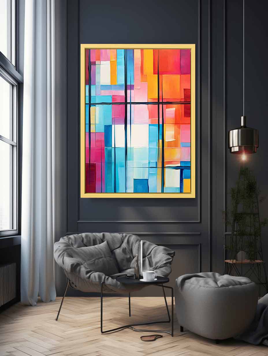 Modern Abstract Painting  Art Canvas Print