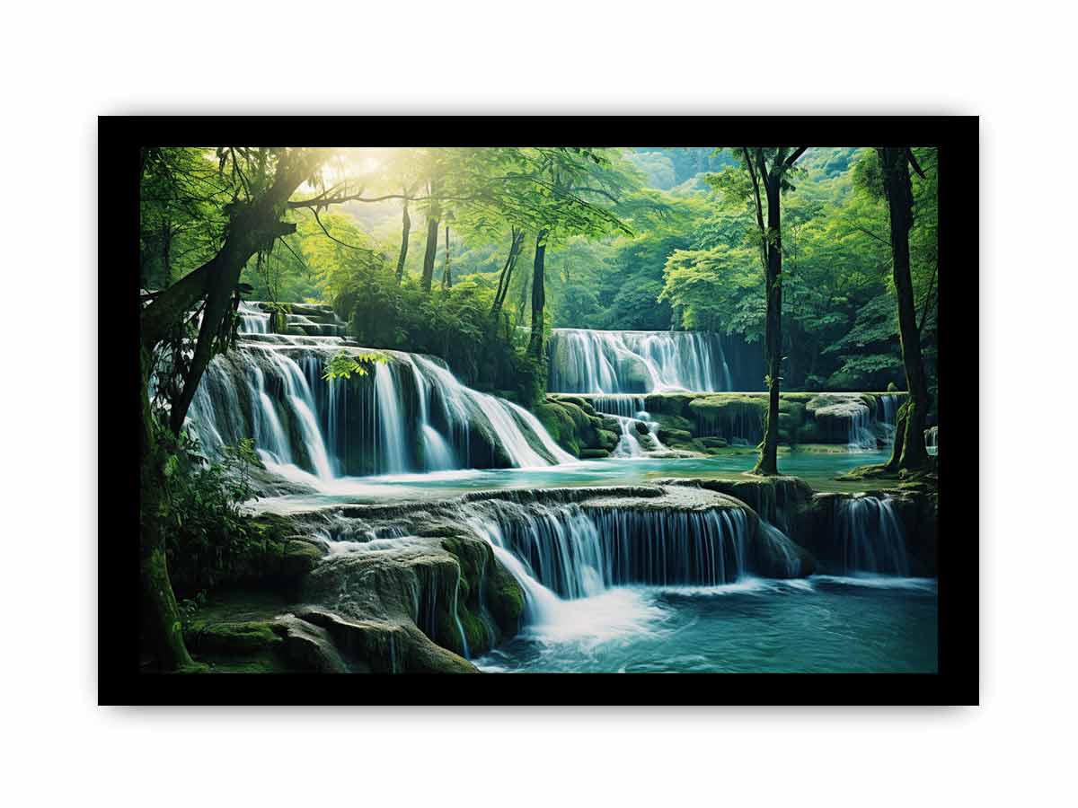 Waterfall  Luxury  Painting & Print