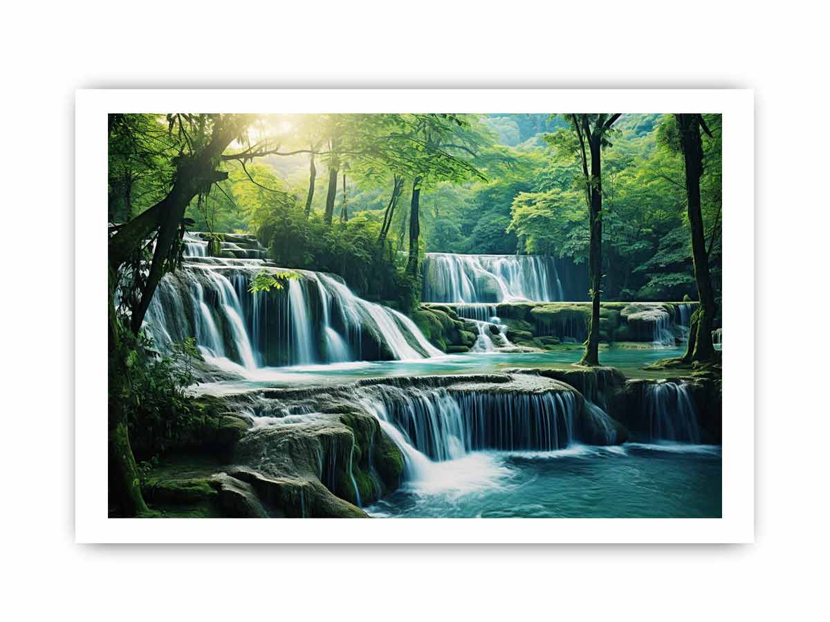 Waterfall  Luxury  Painting & Print