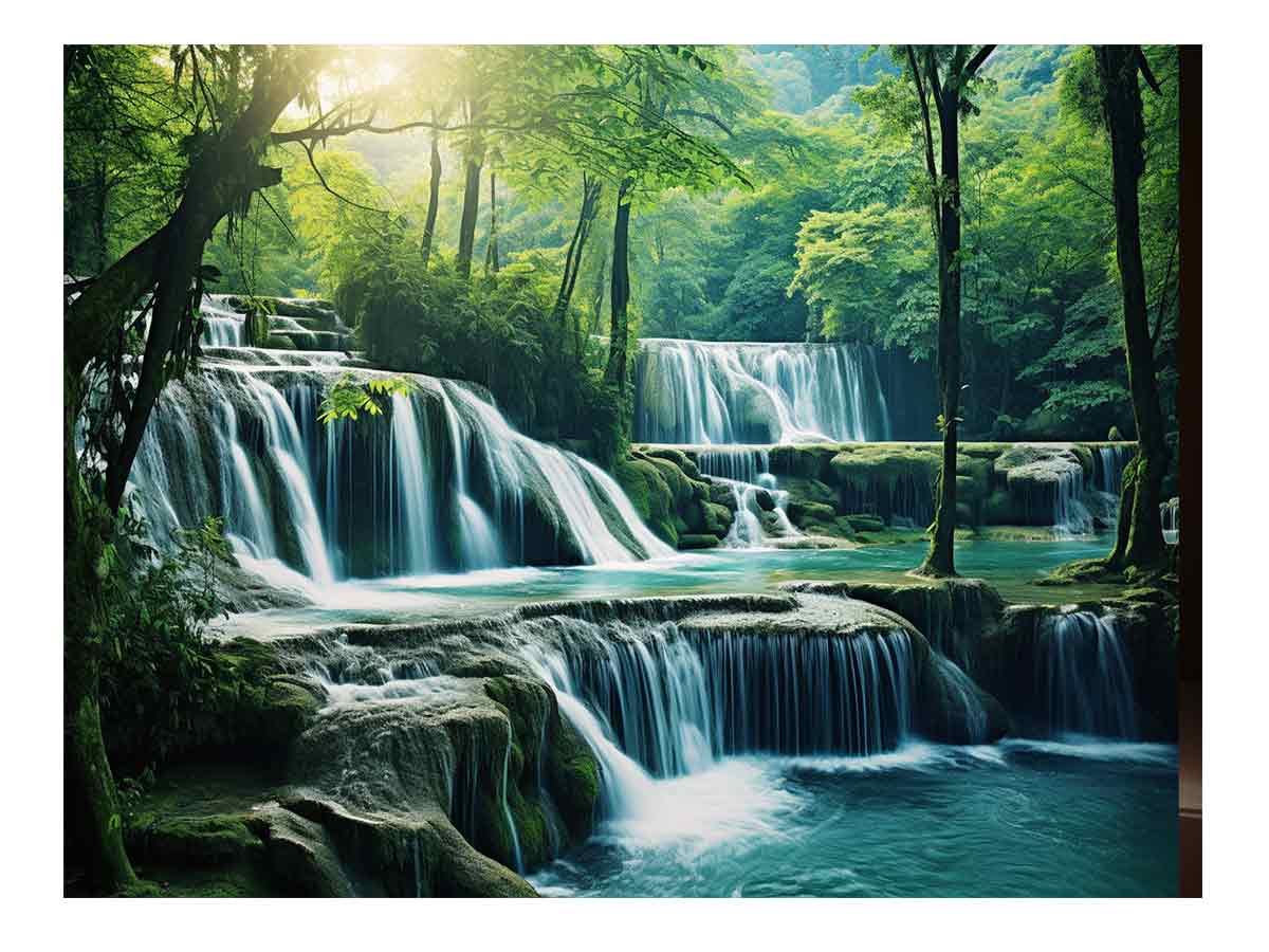 Waterfall  Luxury  Painting & Print