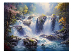 Waterfall  Painting Canvas Print
