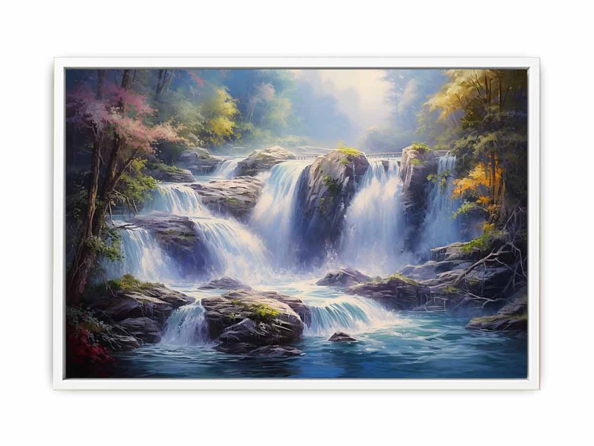 Waterfall  Painting Canvas Print