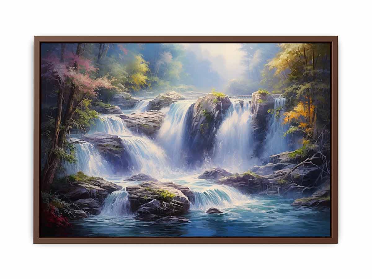 Waterfall  Painting Canvas Print