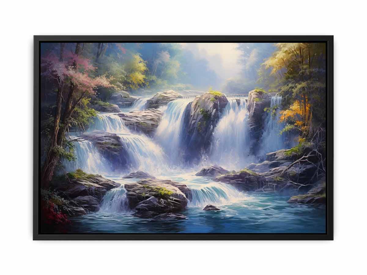 Waterfall  Painting Canvas Print