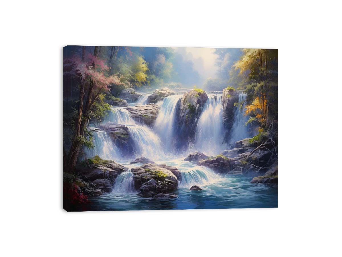 Waterfall  Painting Canvas Print