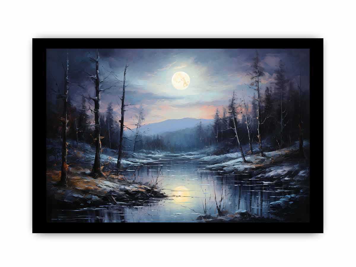 Moonlight landscape Painting for bedroom