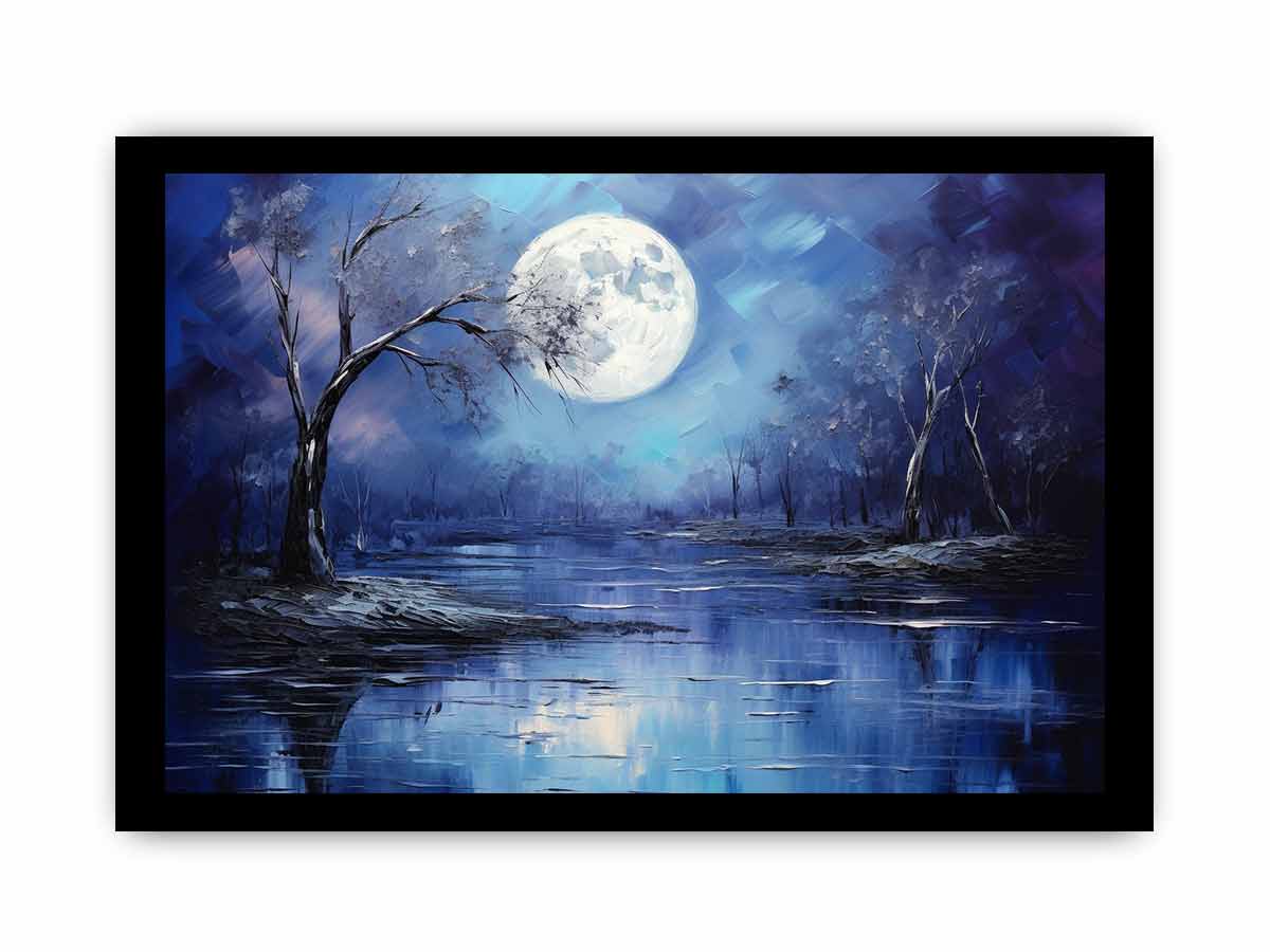 Moonlight Oil Painting & Canvas Print