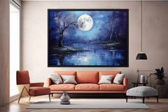 Moonlight Oil Painting & Canvas Print