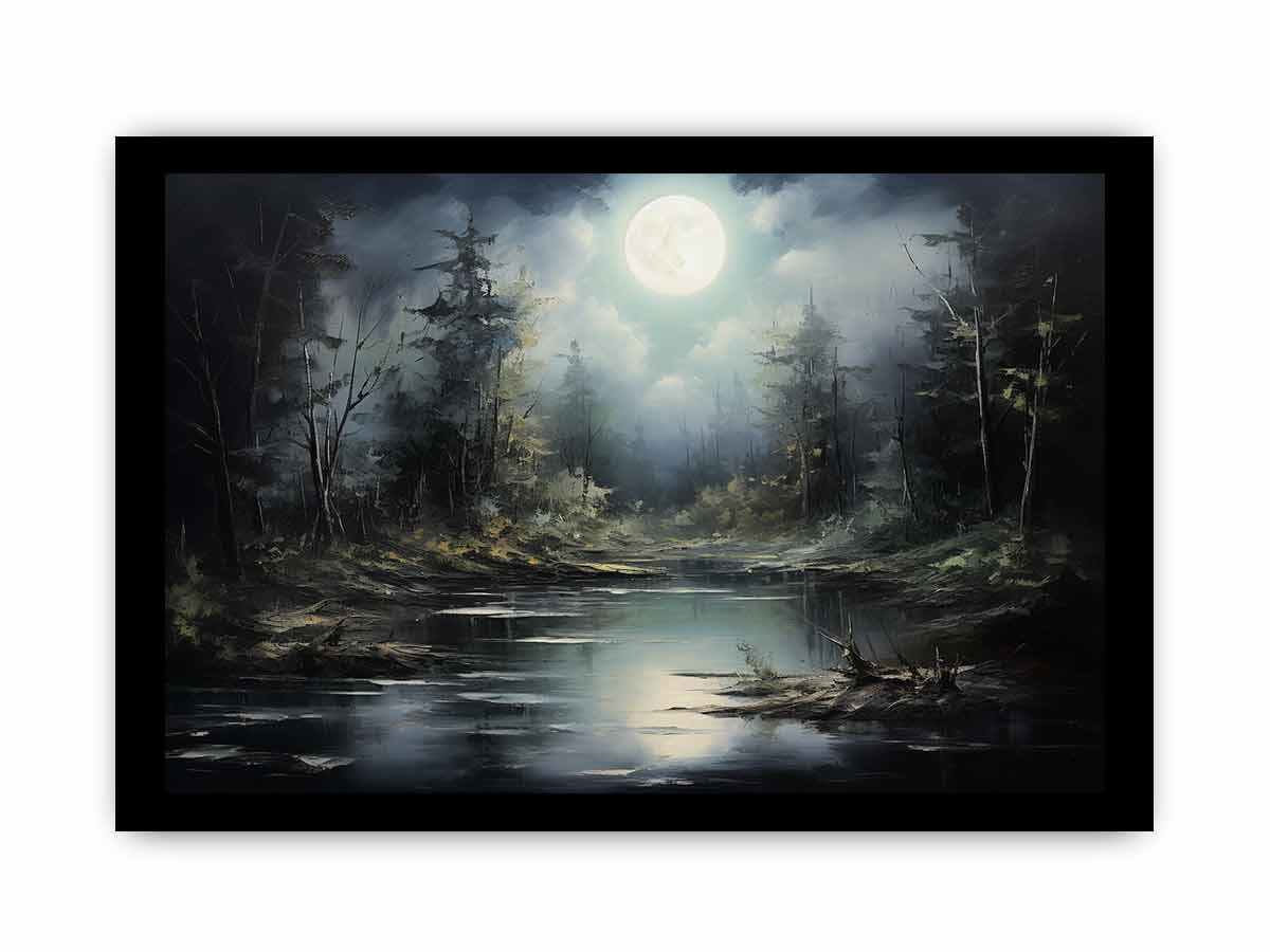 Moonlight  Landscape Canvas Painting & Print