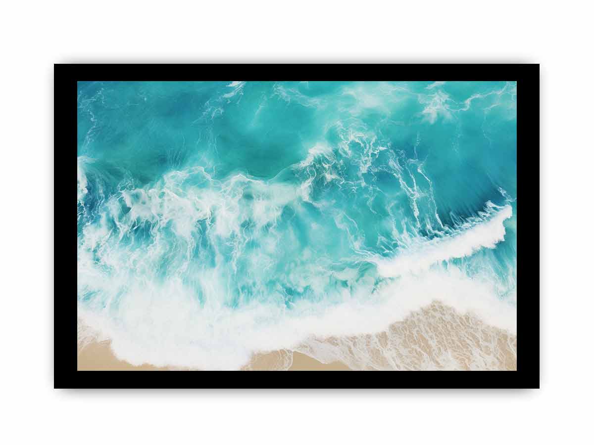 Teal Ocean Artwork Canvas Print