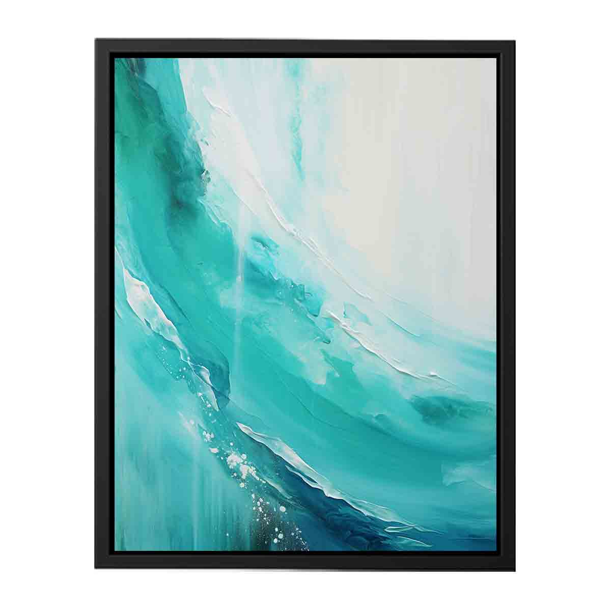 Teal  beach  waves Painting & Canvas Print