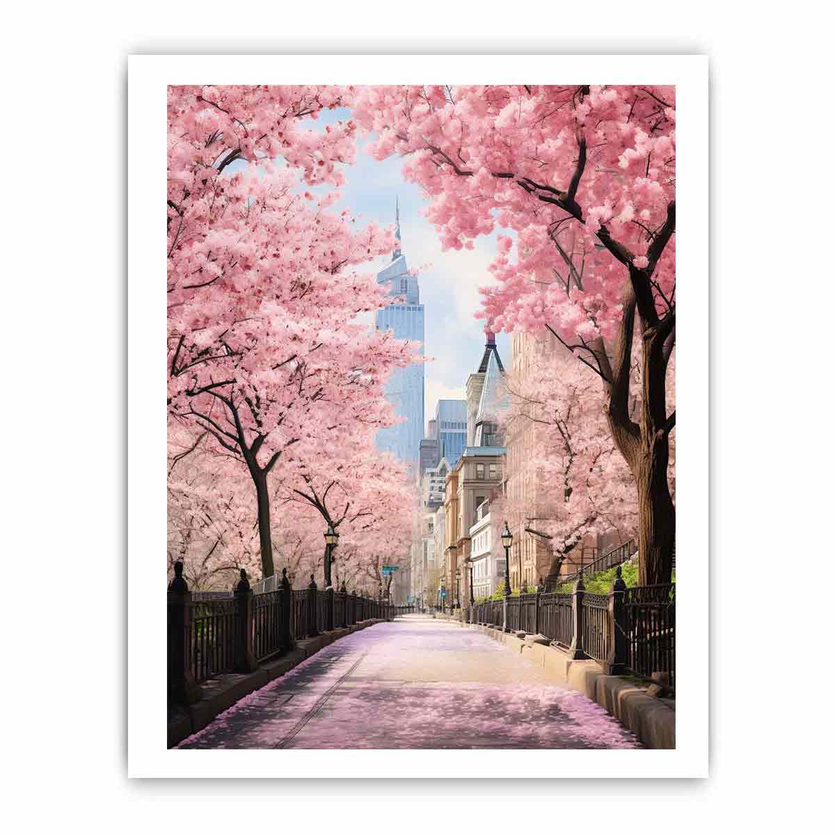 New York Spring Art Canvas Print