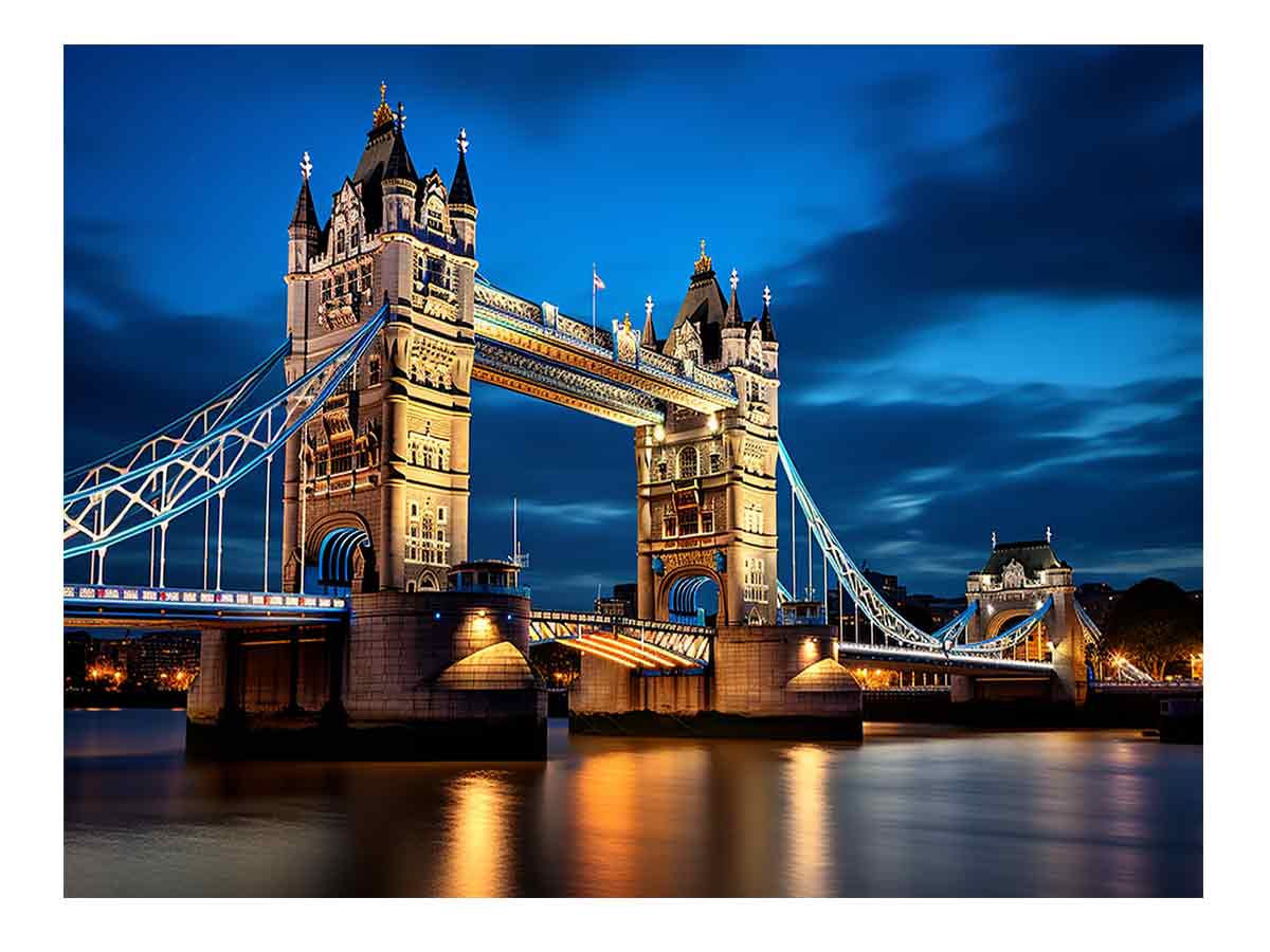 London Bridge Art Canvas Print Poster