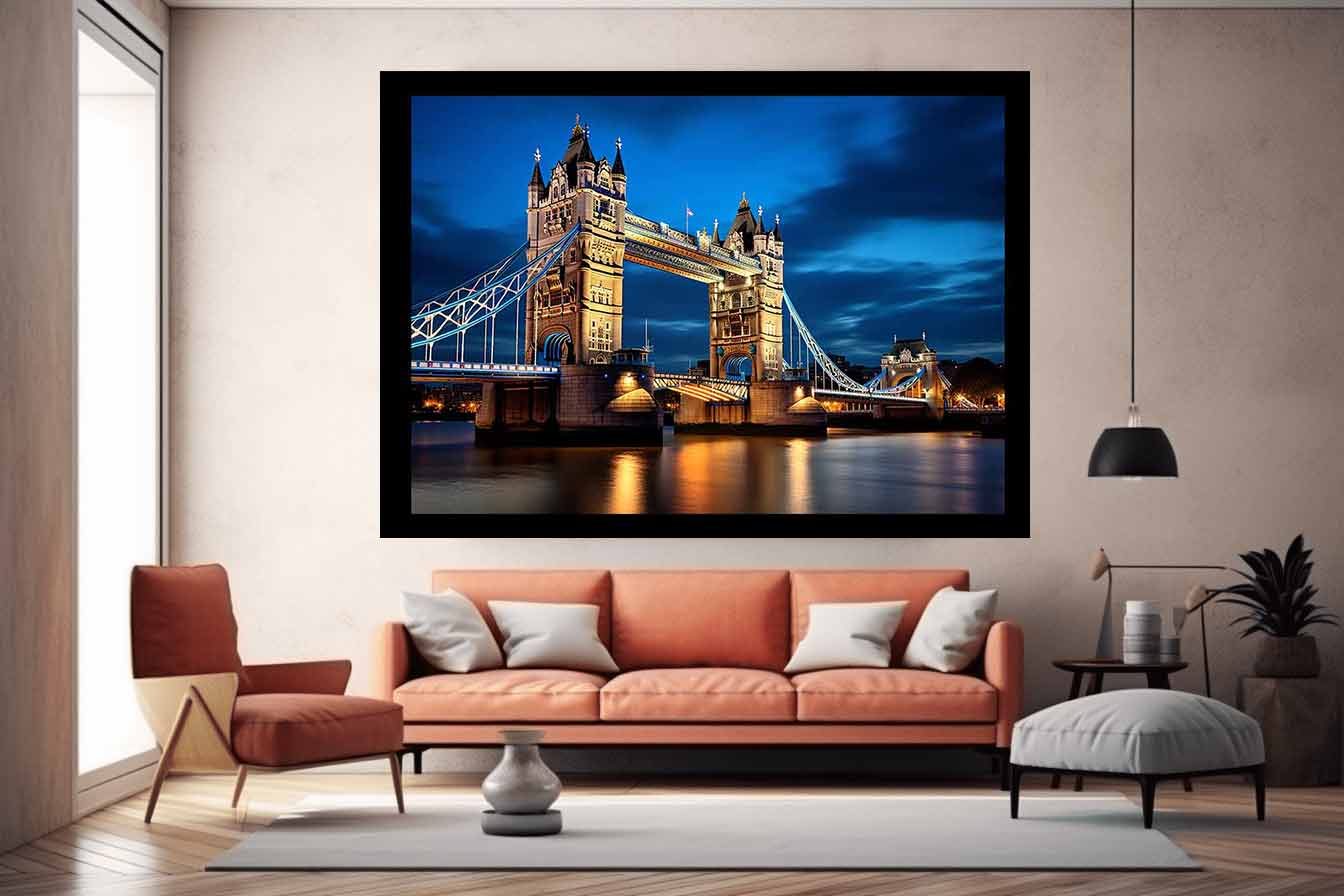 London Bridge Art Canvas Print Poster