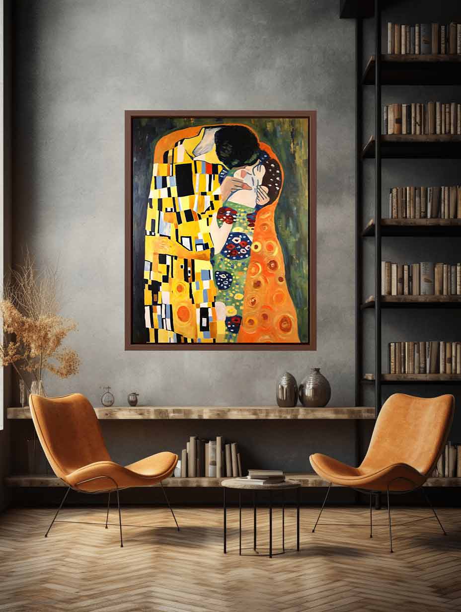 Modern The kiss Inspired Famous  Canvas Print