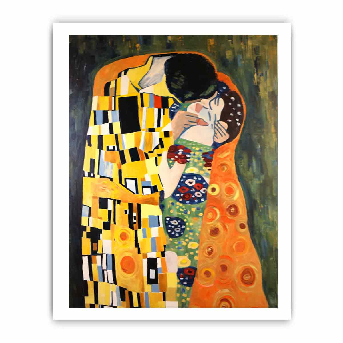 Modern The kiss Inspired Famous  Canvas Print