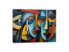 Cubism Owmen at breakfast table artwork