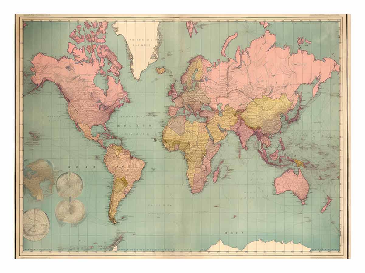 Vintage Map Canvas Print