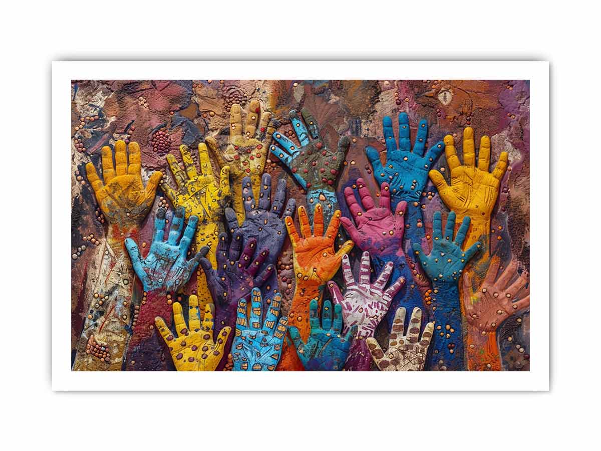 Aboriginal Hands Canvas Print
