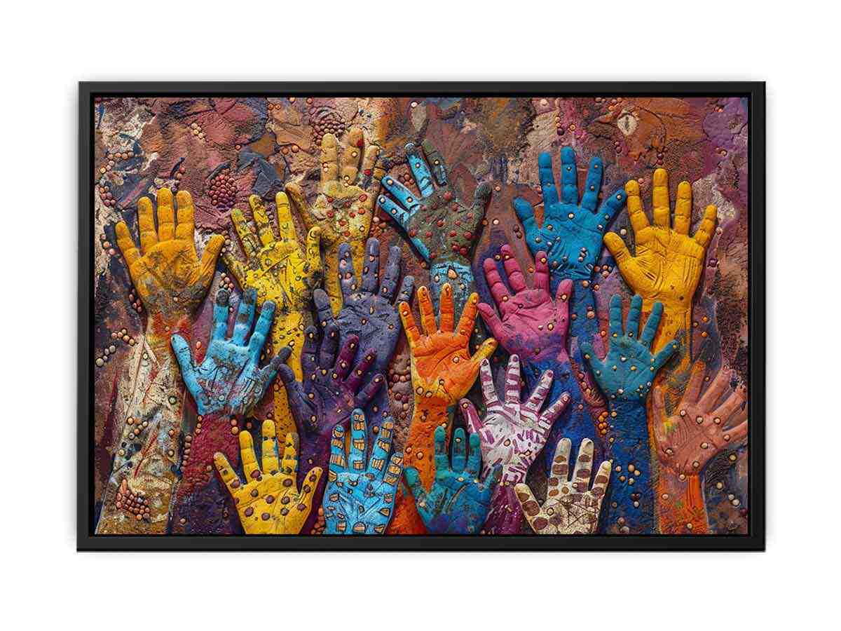 Aboriginal Hands Canvas Print