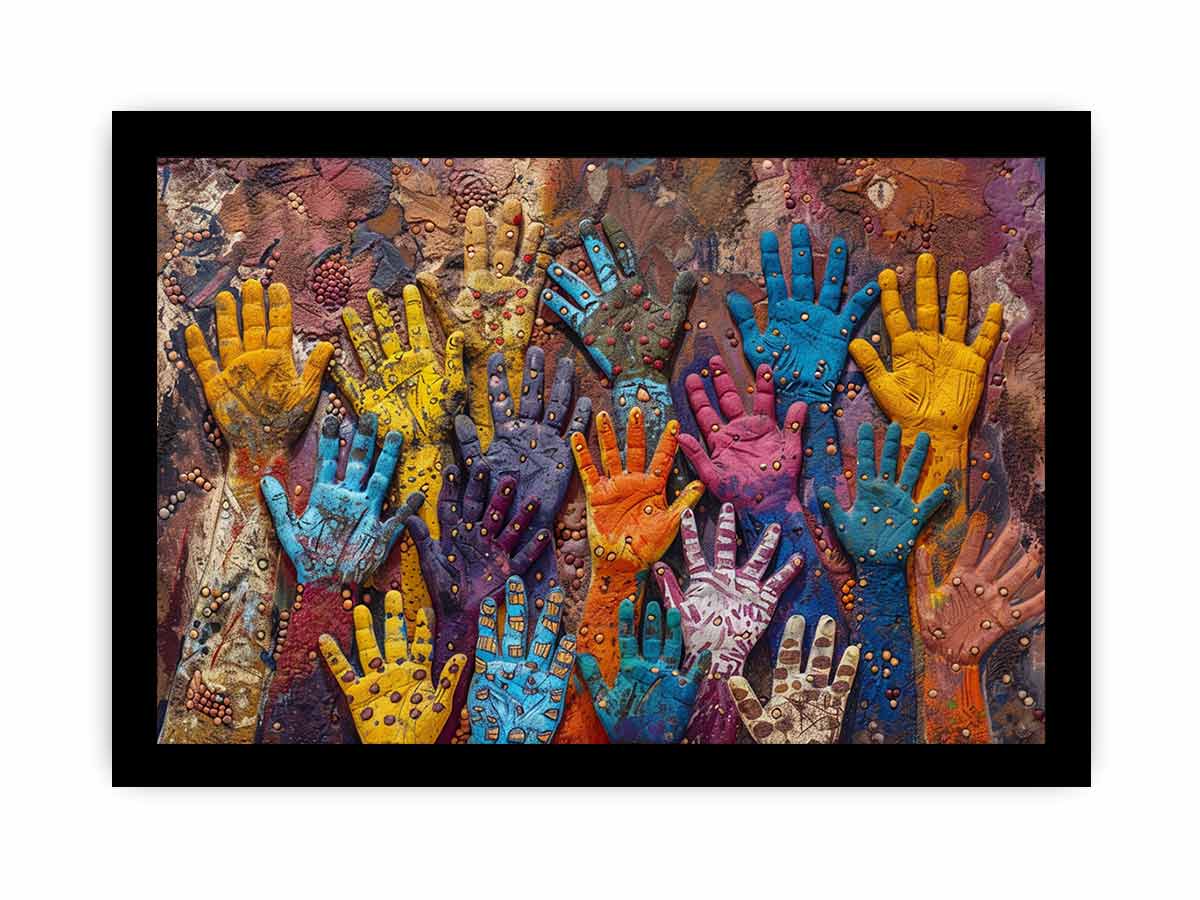 Aboriginal Hands Canvas Print