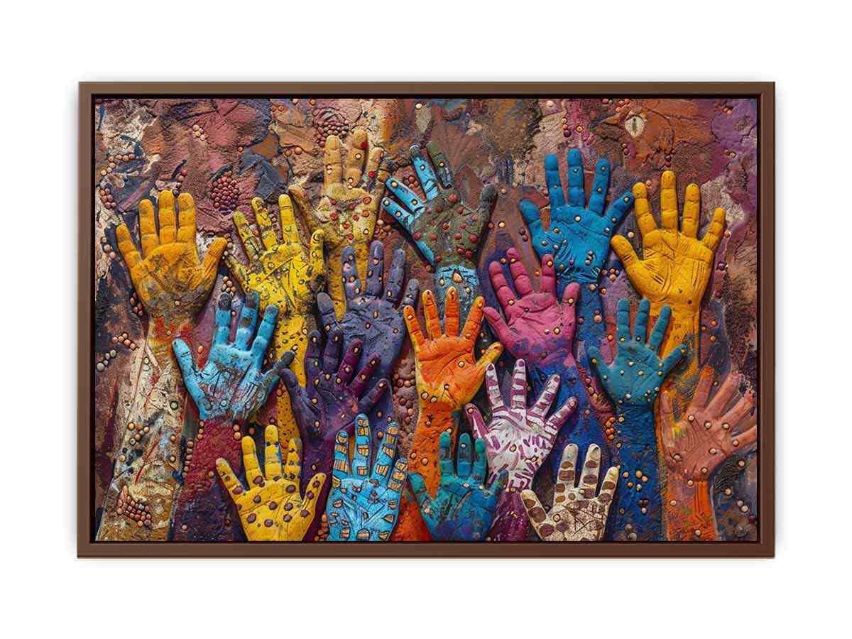 Aboriginal Hands Canvas Print