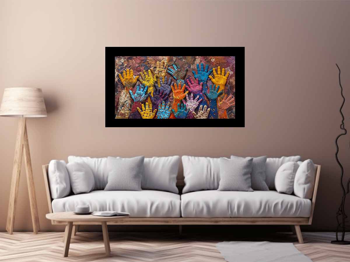 Aboriginal Hands Canvas Print