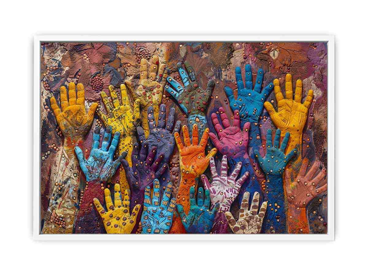 Aboriginal Hands Canvas Print