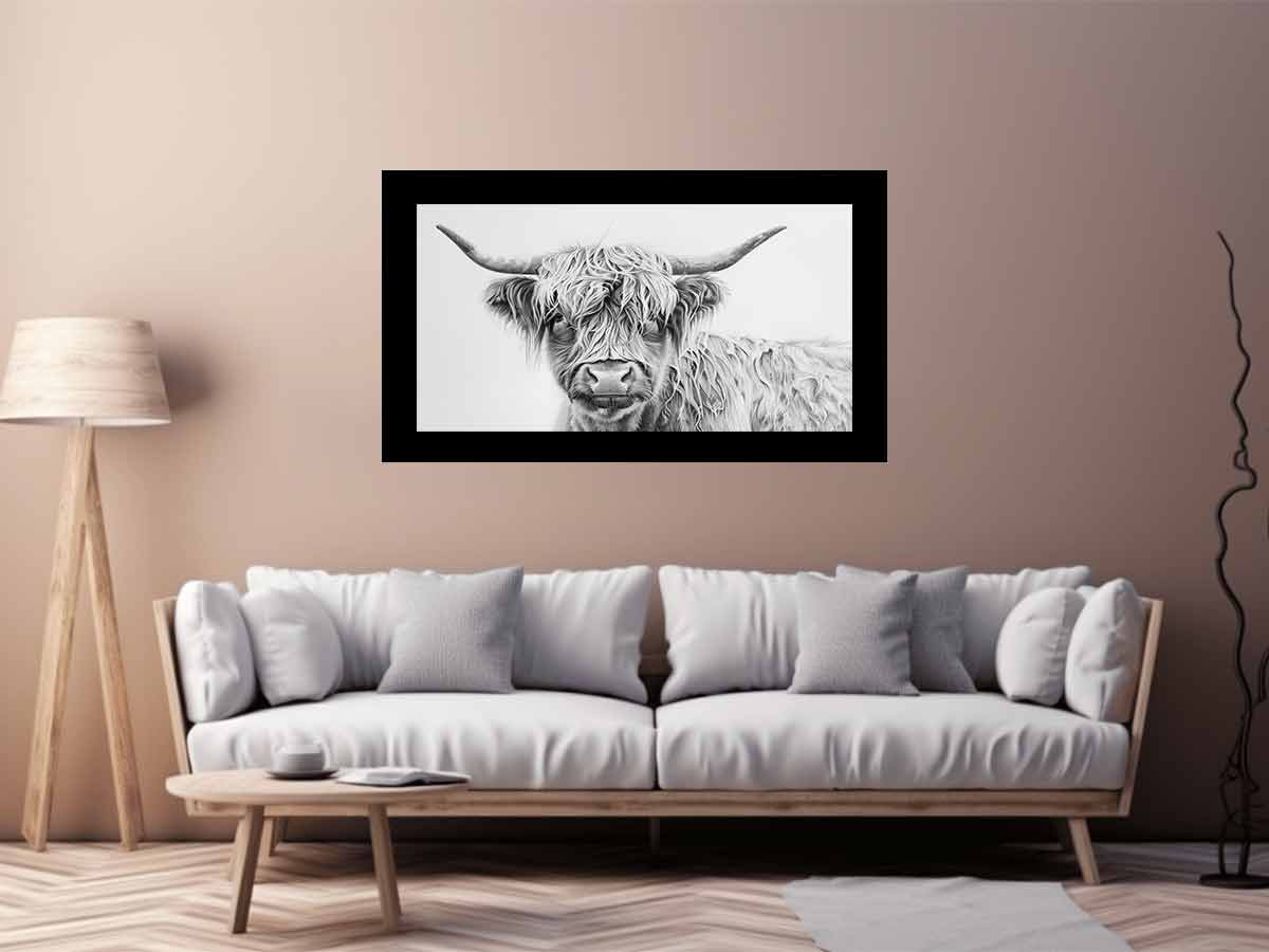 Scotland Highland Cow Canvas Print