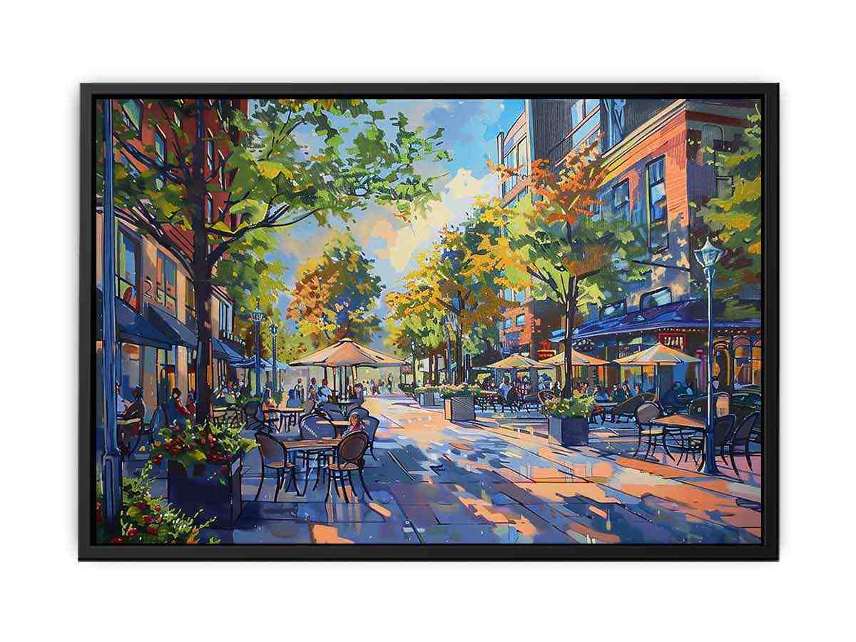 Street  Cafe Fine Art   Canvas Painting