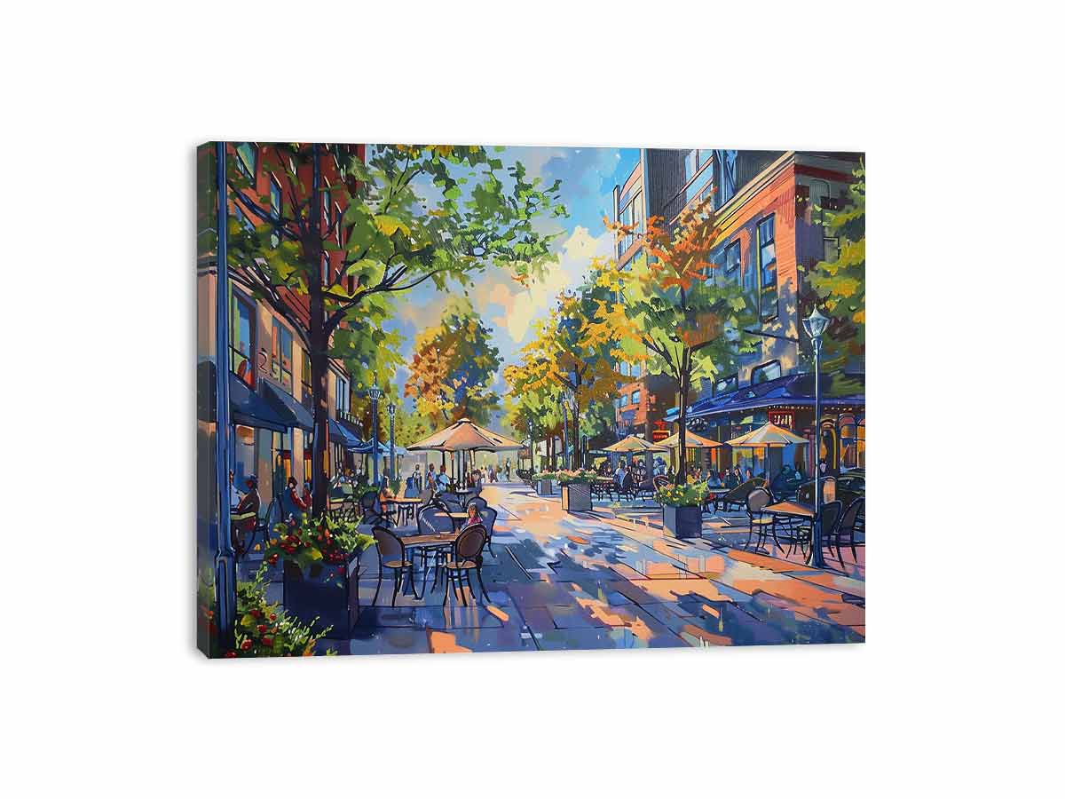Street  Cafe Fine Art   Canvas Painting