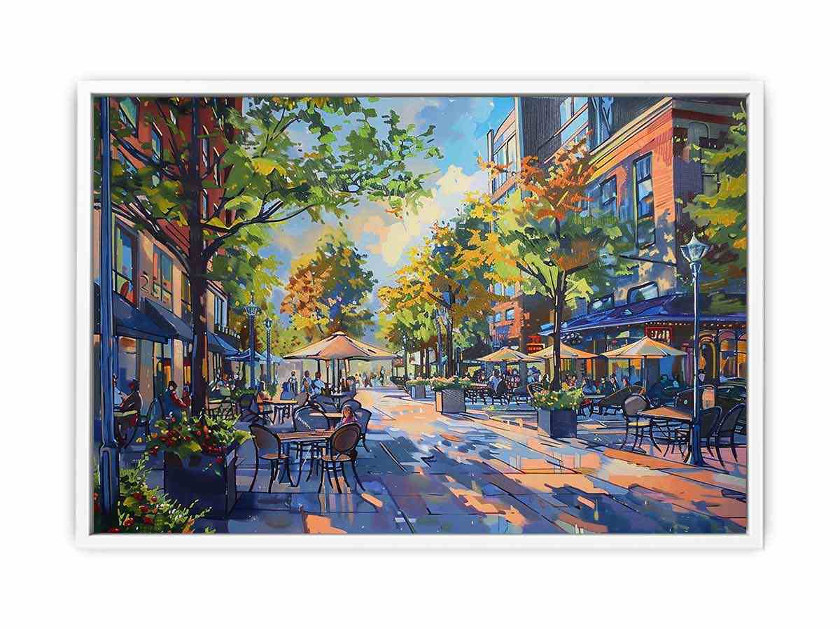 Street  Cafe Fine Art   Canvas Painting