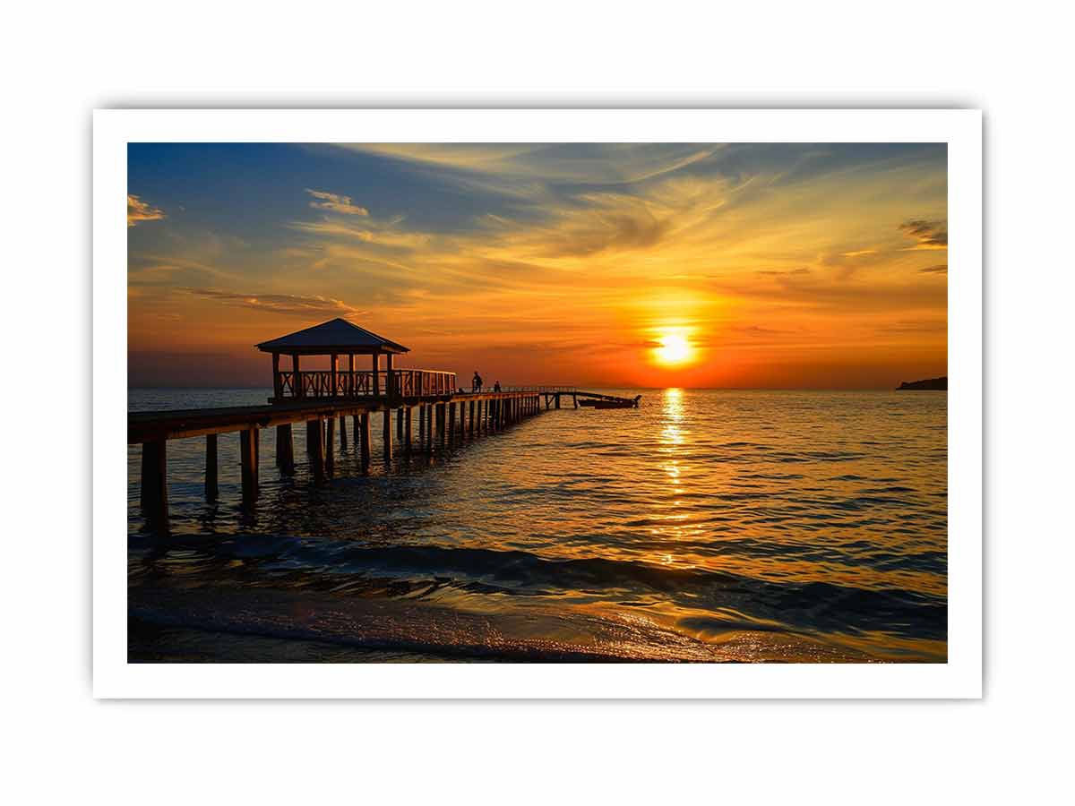 Sunset Pier Canvas Print