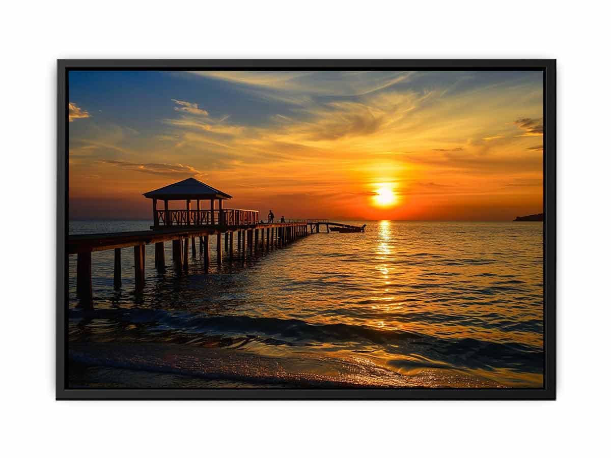Sunset Pier Canvas Print