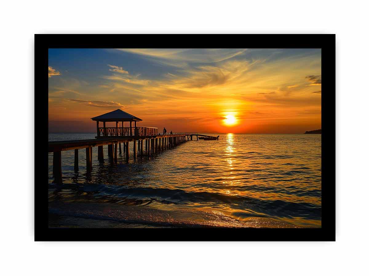 Sunset Pier Canvas Print