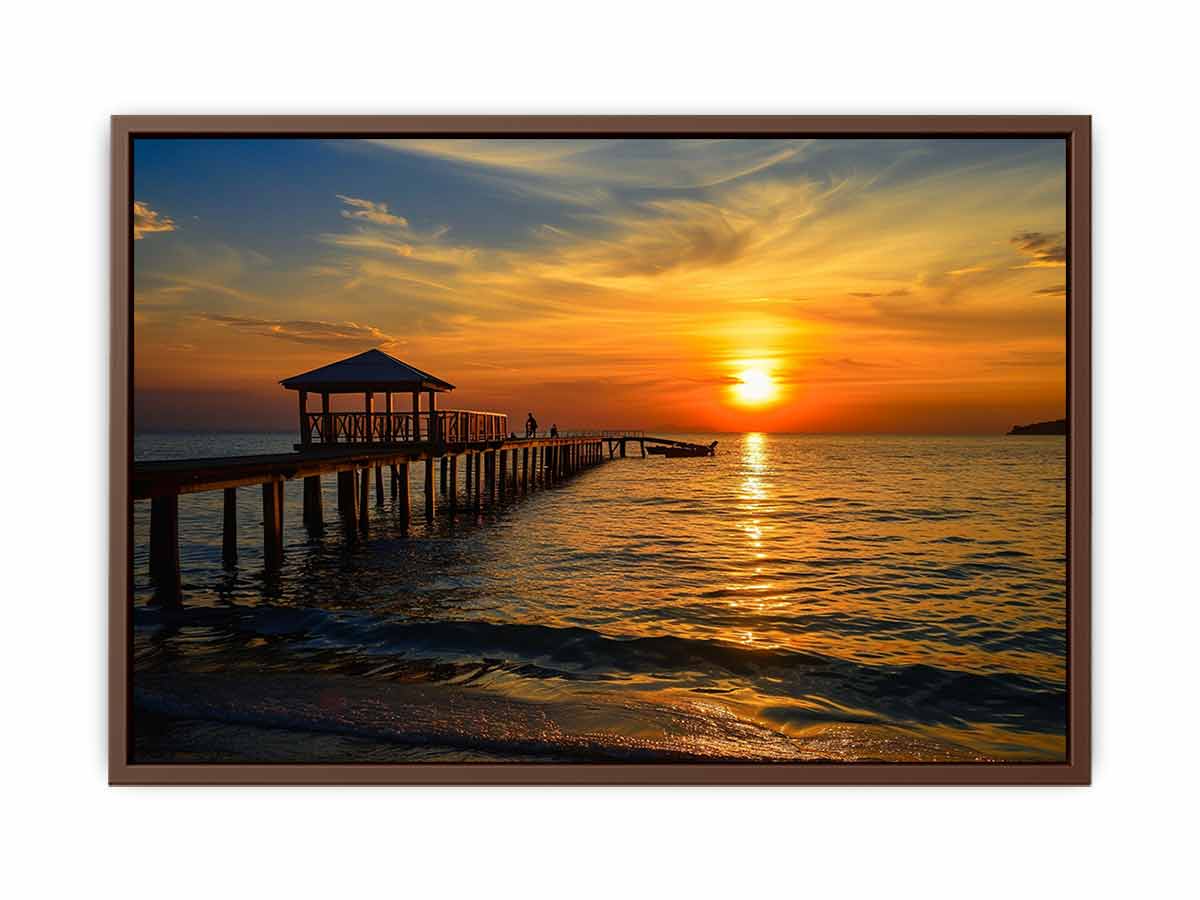 Sunset Pier Canvas Print