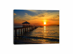 Sunset Pier Canvas Print