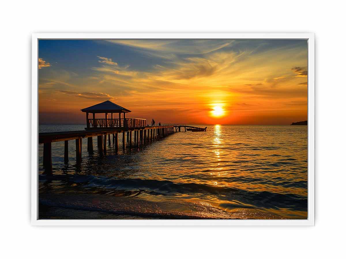 Sunset Pier Canvas Print