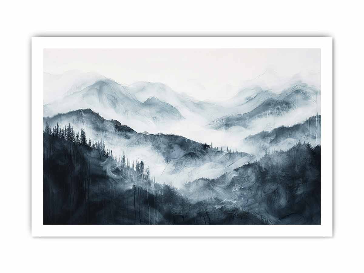 Mountain Canvas Painting Print