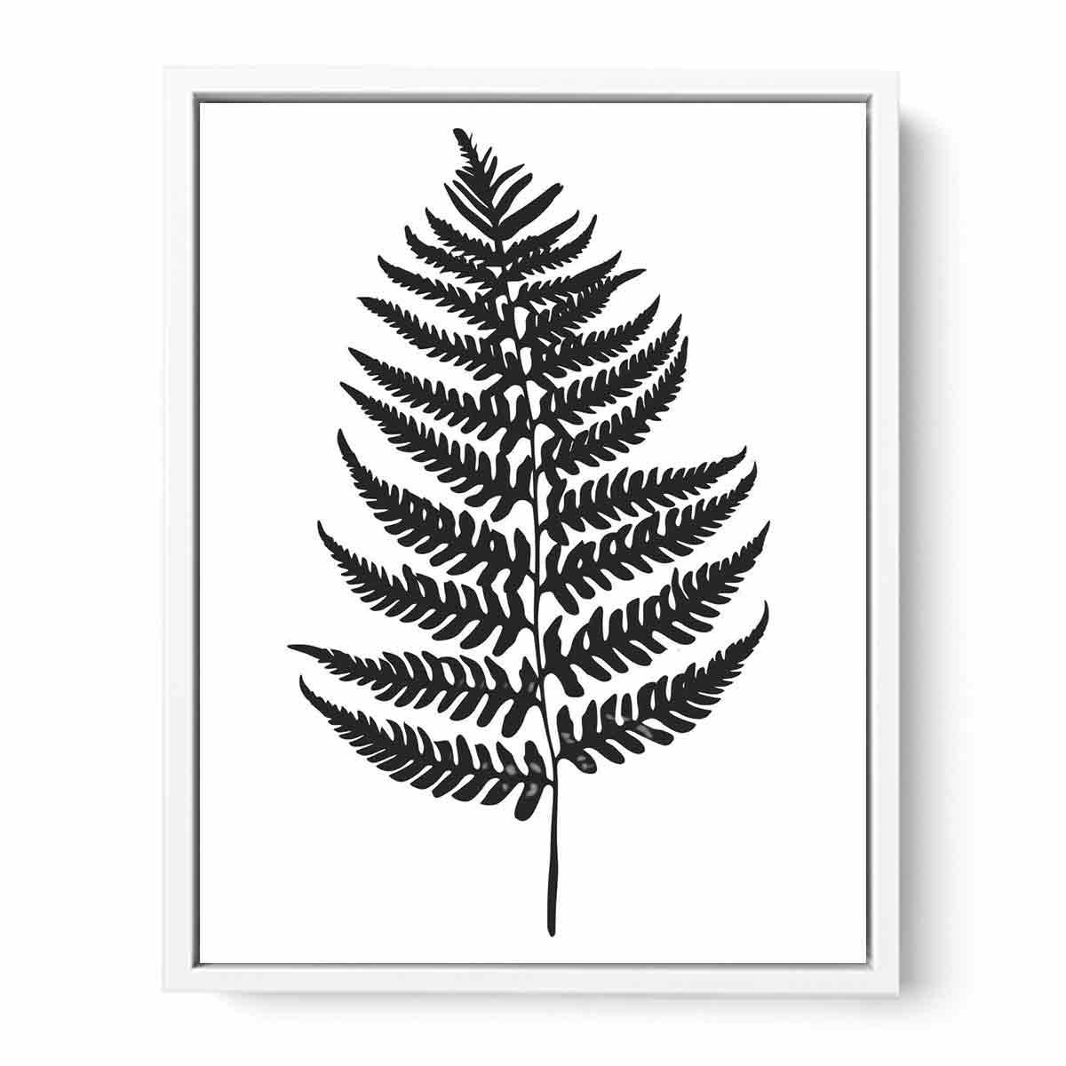 Fern Leaf  black & white Canvas Print