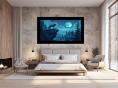Wolf in Monlight Canvas Print