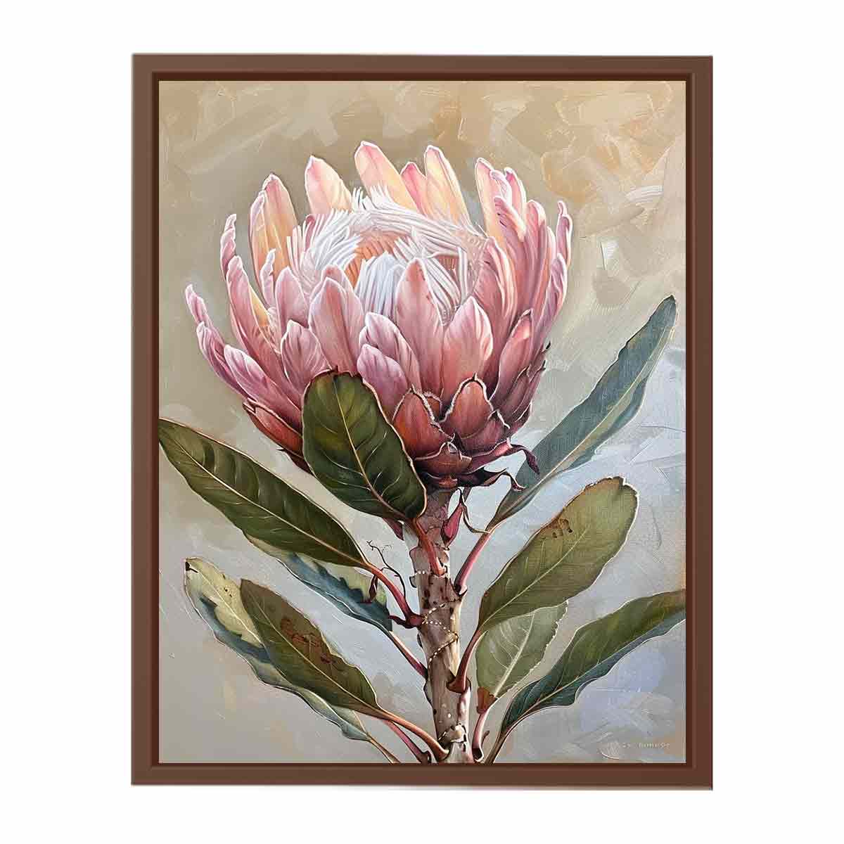 Protea Flowers painting Canvas Print