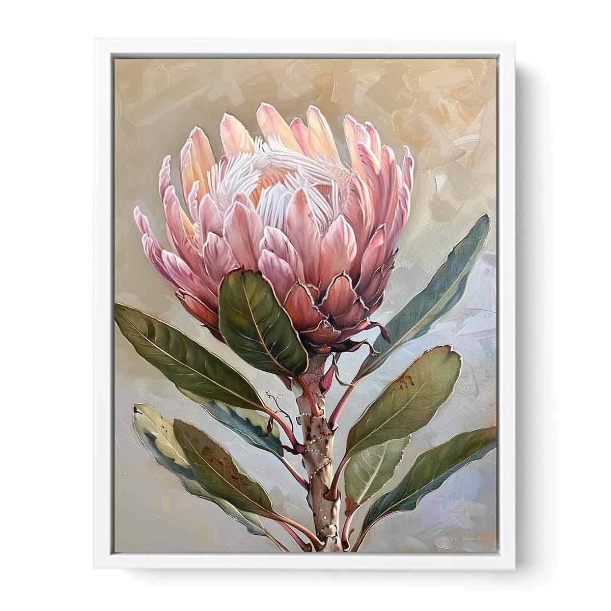 Protea Flowers painting Canvas Print