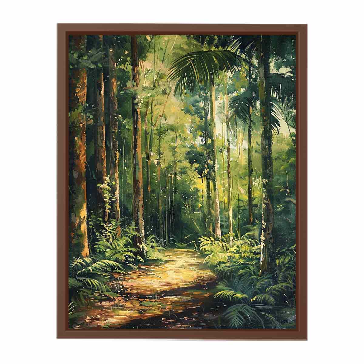 Rainforest Path Canvas Painting Print