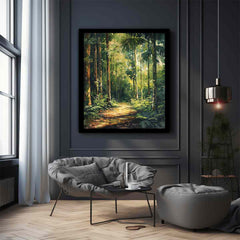 Rainforest Path Canvas Painting Print