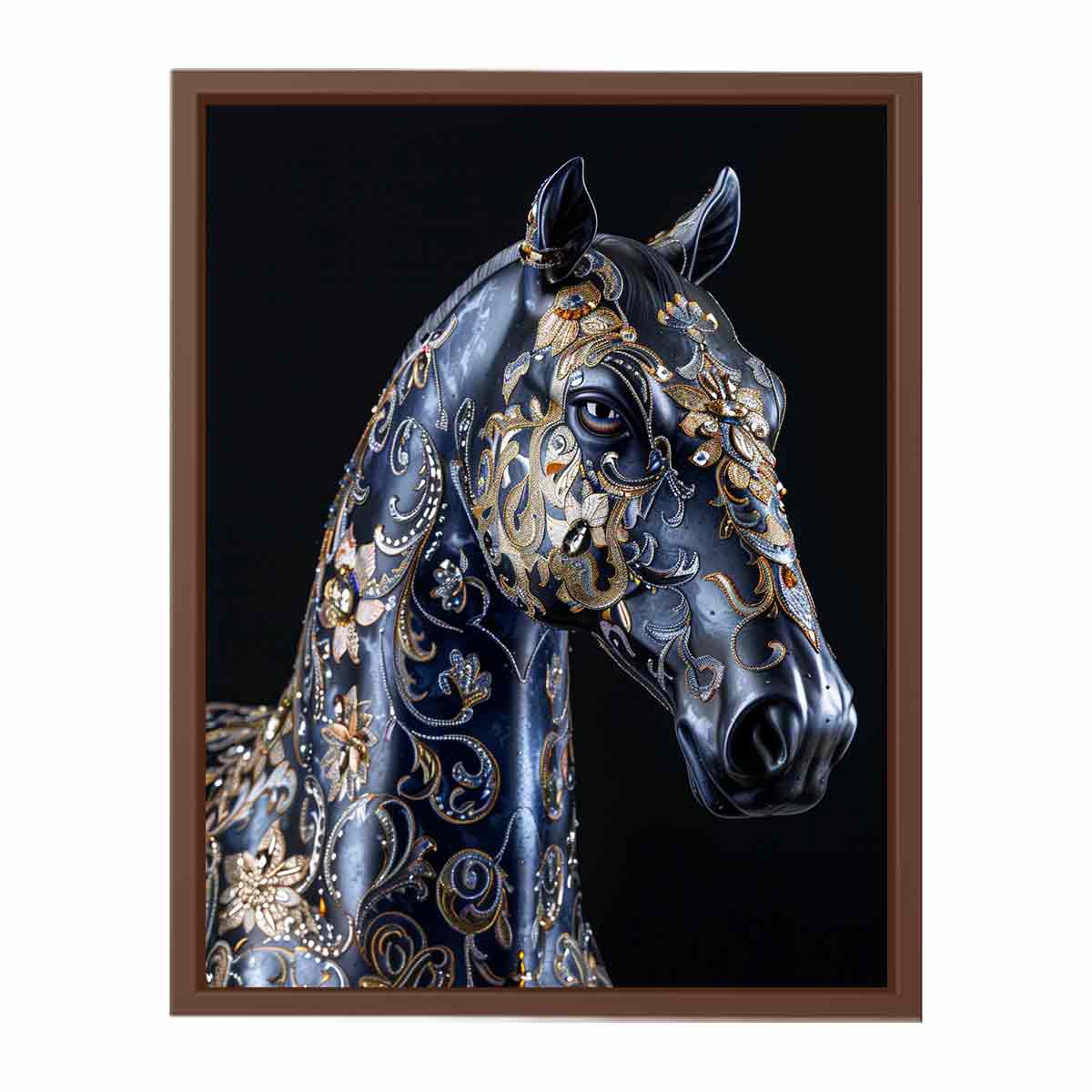 Blue Horse Canvas Painting  Print