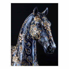 Blue Horse Canvas Painting  Print