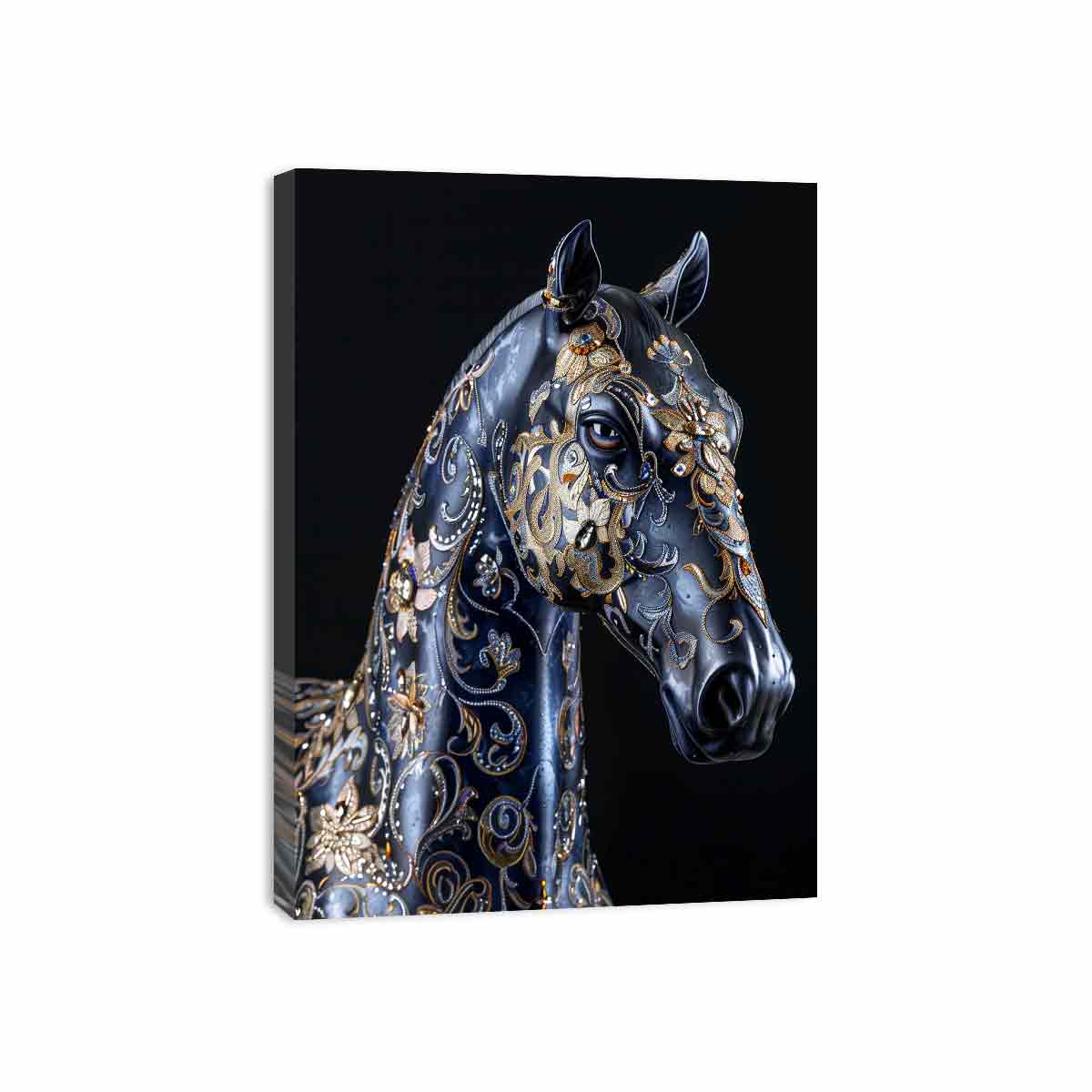 Blue Horse Canvas Painting  Print