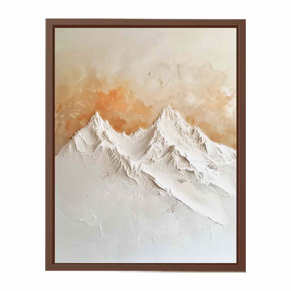 3D Mountian  Snow Art Canvas Print